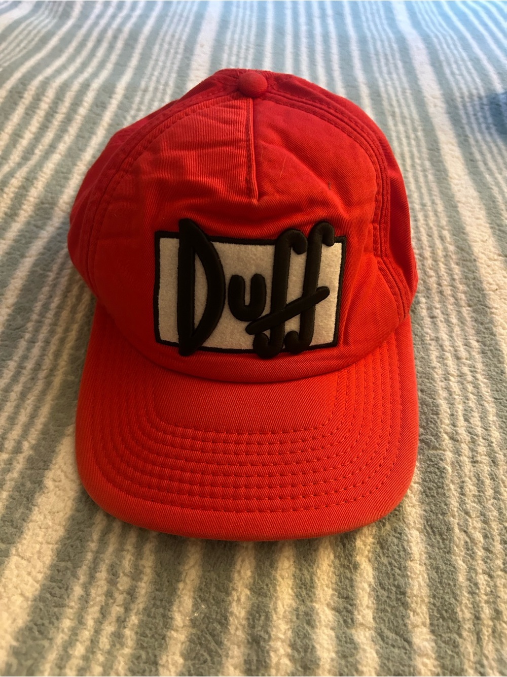 Simpsons Duff Red Logo Baseball Cap
